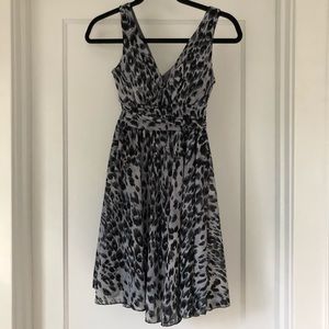 NWOT Gray Leopard Print Dress